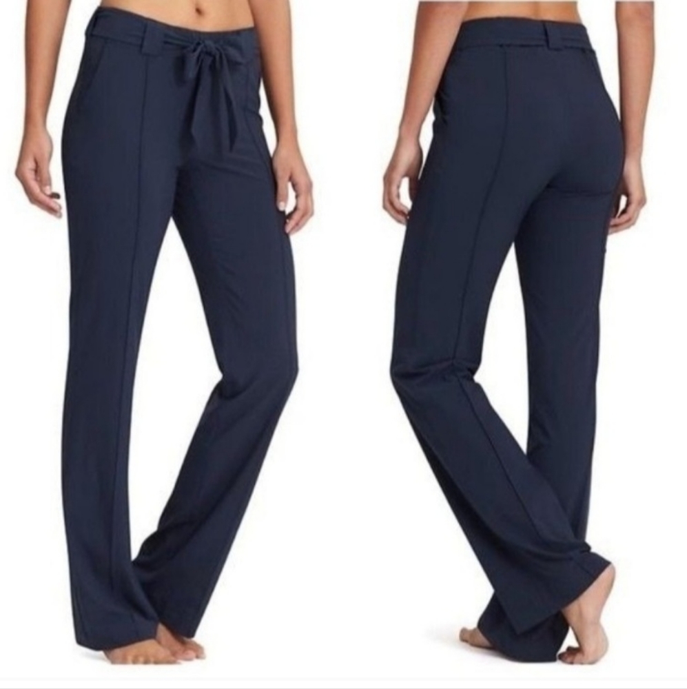 Athleta tie waist blue paperbag pants size 8T
